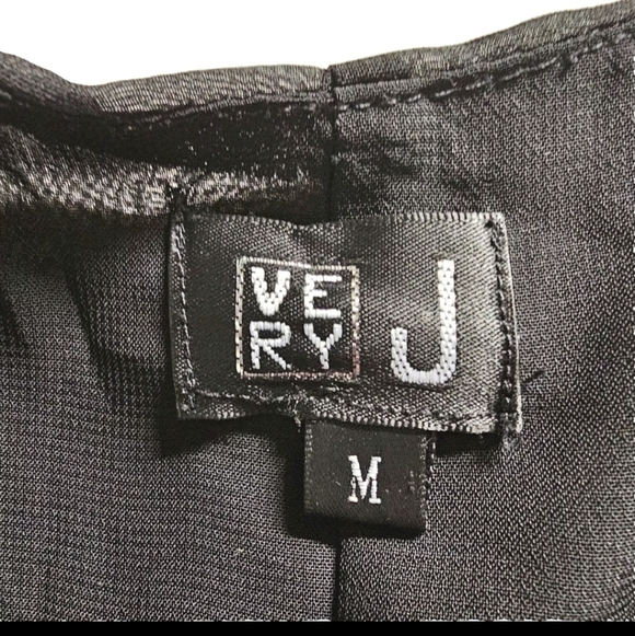 Very J Boho Black Feather Print 3/4 Sleeves Lined Open Kimono Cardigan Medium - Picture 7 of 9